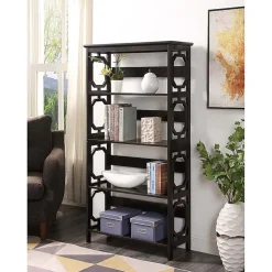 Convenience Concepts Omega Office + Library Collection 5-Shelf Bookcase