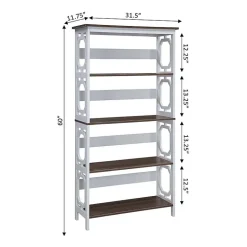 Convenience Concepts Omega Office + Library Collection 5-Shelf Bookcase
