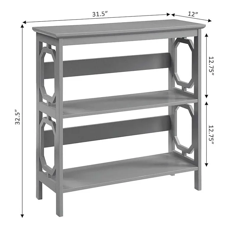 Convenience Concepts Omega Office + Library Collection 3-Shelf Bookcase