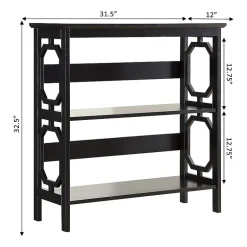 Convenience Concepts Omega Office + Library Collection 3-Shelf Bookcase