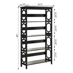 Convenience Concepts Omega Office + Library Collection 5-Shelf Bookcase