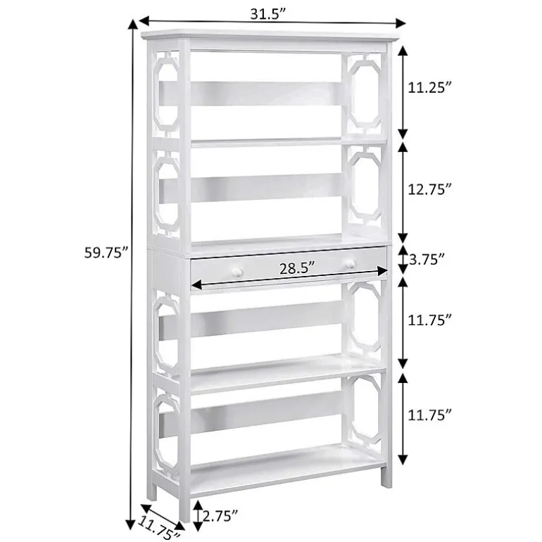 Convenience Concepts Omega 5-Shelf Bookcase