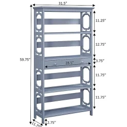 Convenience Concepts Omega 5-Shelf Bookcase