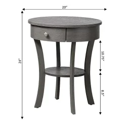 Convenience Concepts Schaffer Living Room Collection Storage 1-Drawer End Table
