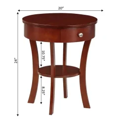 Convenience Concepts Schaffer Living Room Collection Storage 1-Drawer End Table