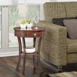 Convenience Concepts Schaffer Living Room Collection Storage 1-Drawer End Table