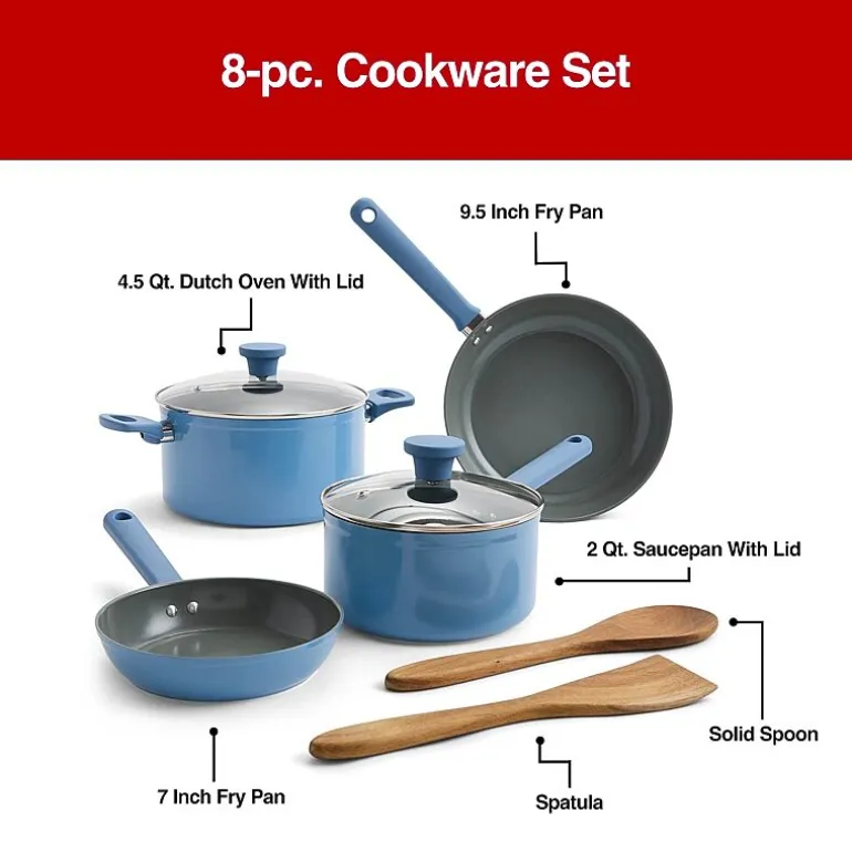 Cooks Ceramic 8-pc. Cookware Set