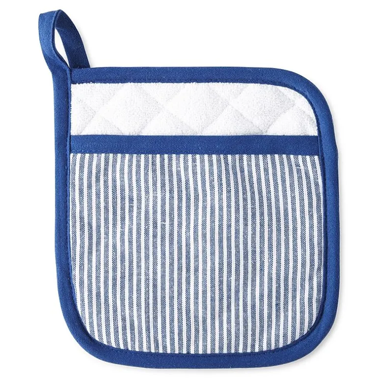 Cooks Chambray Stripe Pot Holder