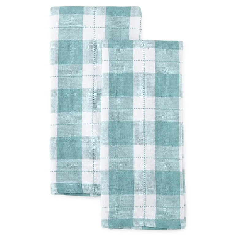 Cooks Check Dual Purpose 2-pc Kitchen Towel Set