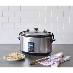 Cooks 5-Quart Programmable Latch and Travel Slow Cooker