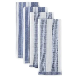 Cooks Striped Dual Purpose 4-Pc. Kitchen Towel Set