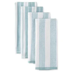 Cooks Striped Dual Purpose 4-Pc. Kitchen Towel Set