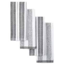 Cooks Striped Dual Purpose 4-Pc. Kitchen Towel Set