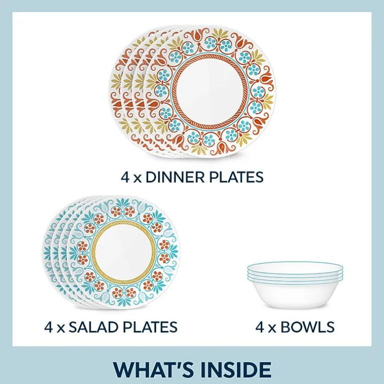 Corelle Global Collection Terracotta Dreams 12-pc. Glass Dinnerware Set