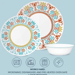 Corelle Global Collection Terracotta Dreams 12-pc. Glass Dinnerware Set