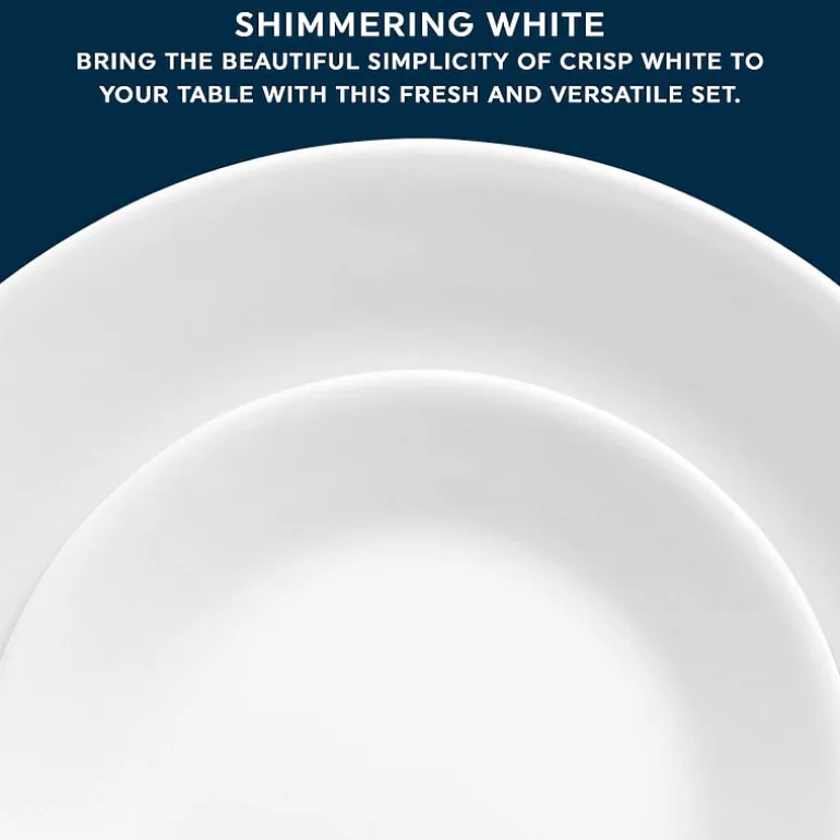 Corelle Shimmering White 32-pc. Glass Dinnerware Set