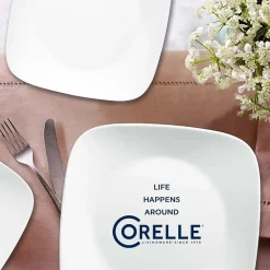 Corelle Vivid White 16-pc. Glass Dinnerware Set