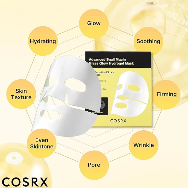 Cosrx Advanced Snail Mucin Glass Glow Hydrogel Mask