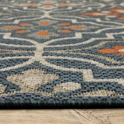 Covington Home Long Island Floral Lattice 39" X 60" Indoor Outdoor Rectangular Accent Rug