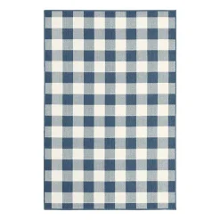 Covington Home Martinique Gingham Plaid Indoor Outdoor Rectangular Accent Rug