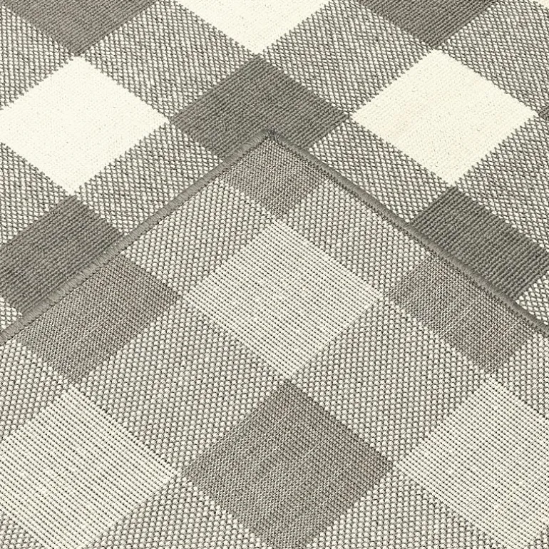 Covington Home Martinique Gingham Plaid Indoor Outdoor Rectangular Accent Rug