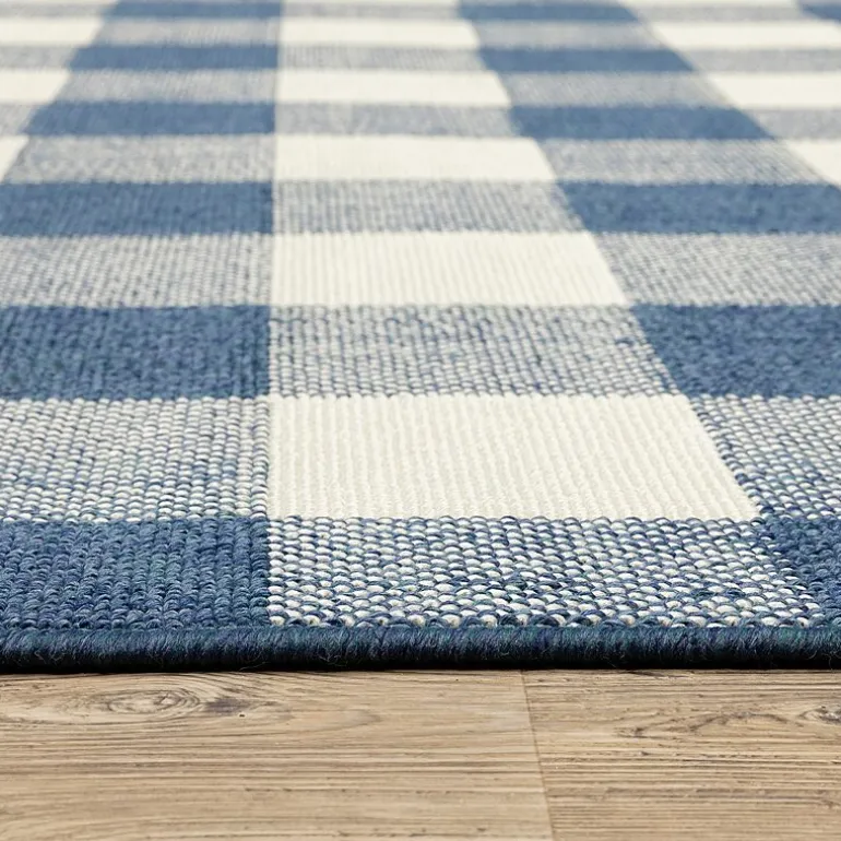 Covington Home Martinique Gingham Plaid Indoor Outdoor Rectangular Accent Rug