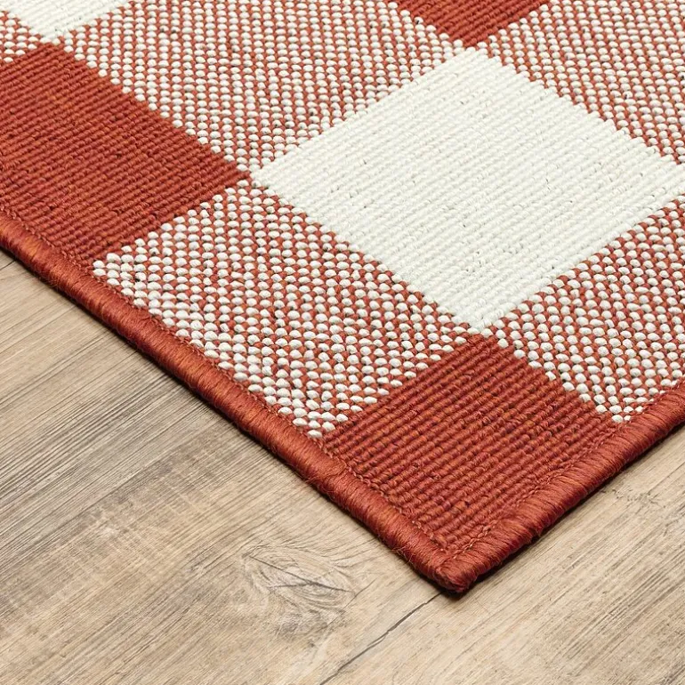 Covington Home Martinique Gingham Plaid Indoor Outdoor Rectangular Accent Rug