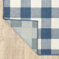 Covington Home Martinique Gingham Plaid Indoor Outdoor Rectangular Accent Rug