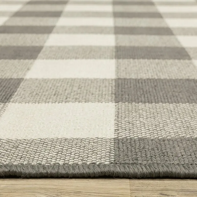 Covington Home Martinique Gingham Plaid Indoor Outdoor Rectangular Accent Rug