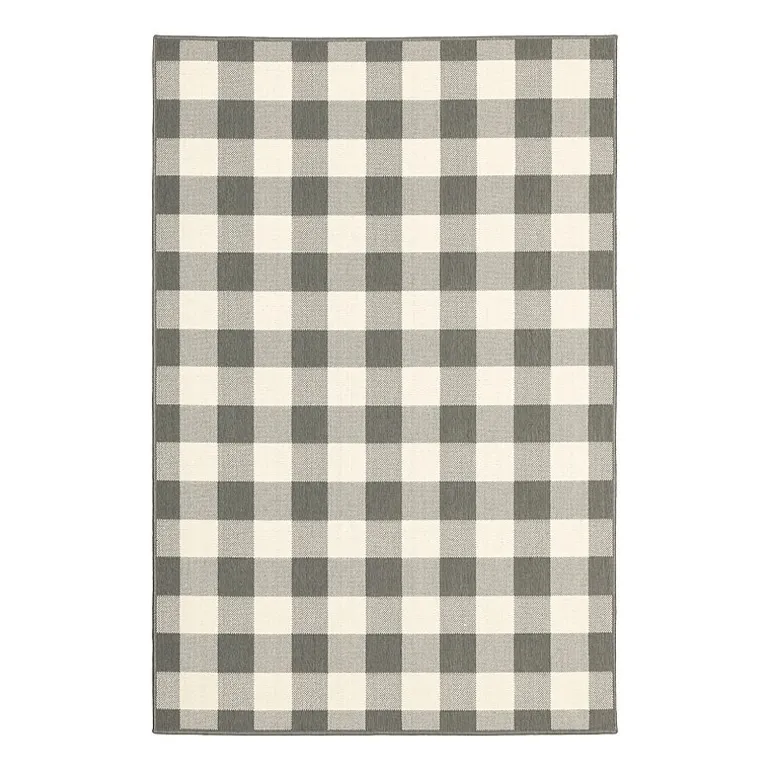 Covington Home Martinique Gingham Plaid Indoor Outdoor Rectangular Accent Rug