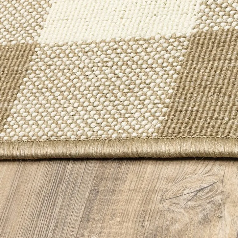 Covington Home Martinique Gingham Plaid Indoor Outdoor Rectangular Accent Rug