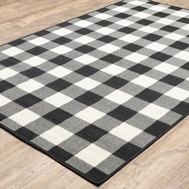 Covington Home Martinique Gingham Plaid Indoor Outdoor Rectangular Accent Rug