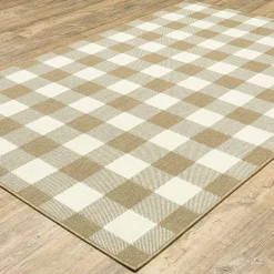 Covington Home Martinique Gingham Plaid Indoor Outdoor Rectangular Accent Rug