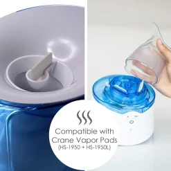Crane 0.5 Gallon 2-In-1 Warm Mist Humidifier & Personal Steam Inhaler