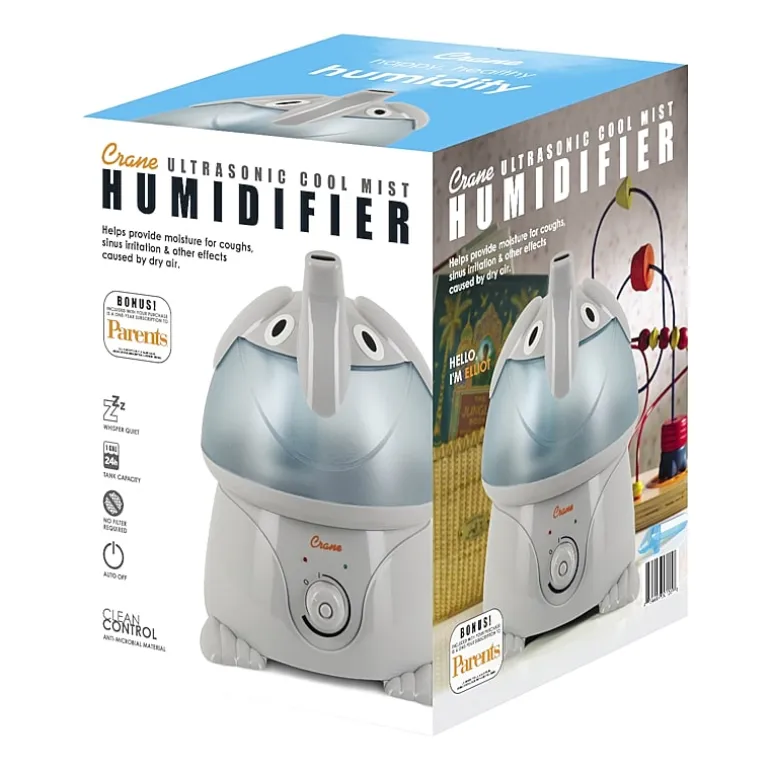Crane 1 Gallon Ultrasonic Cool Mist Humidifier - Elephant
