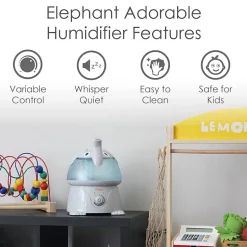 Crane 1 Gallon Ultrasonic Cool Mist Humidifier - Elephant