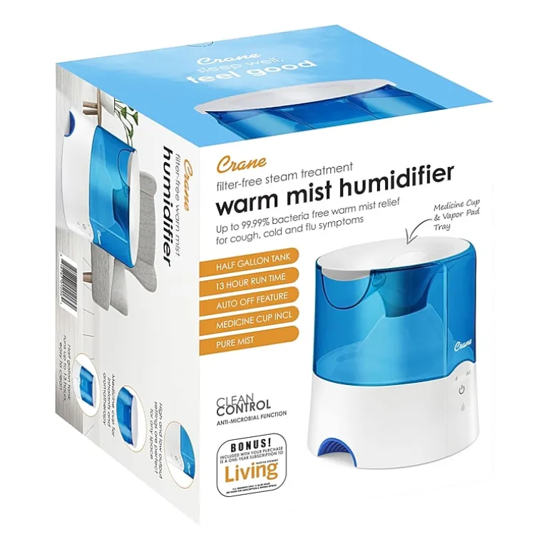 Crane 0.5 Gallon Warm Mist Humidifier