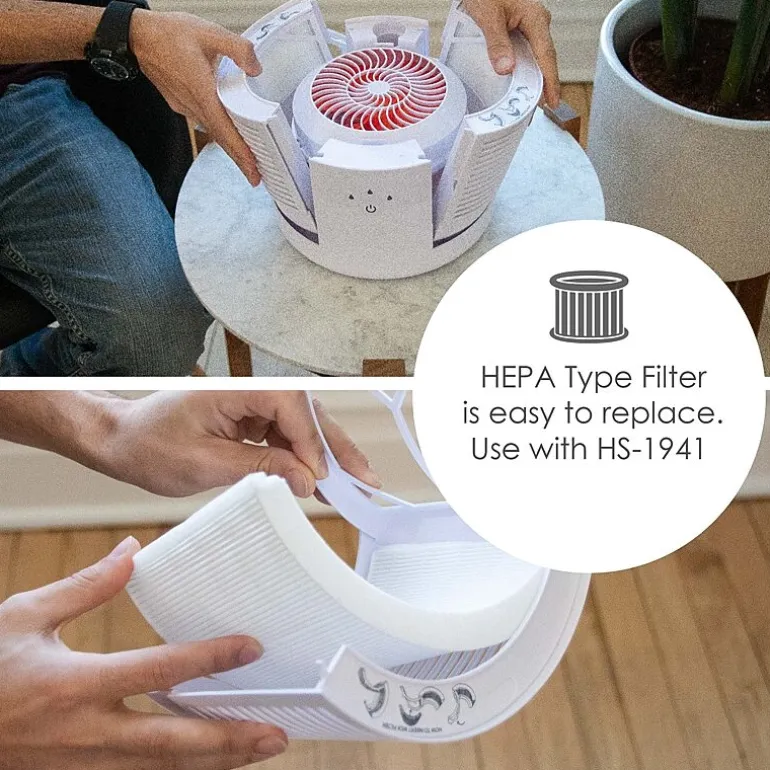 Crane HEPA Air Purifier , 300 Sq Ft. Coverage, Compact