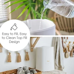 Crane 2-In-1 1.2 Gallon Ultrasonic Cool Mist Humidifier & Aroma Diffuser