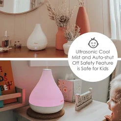 Crane 2-In-1 Personal 0.35 Gallon Ultrasonic Cool Mist Humidifier & Aroma Diffuser