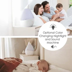 Crane 4-In-1 Top Fill 1 Gallon Cool Mist Humidifier with Sound Machine - White