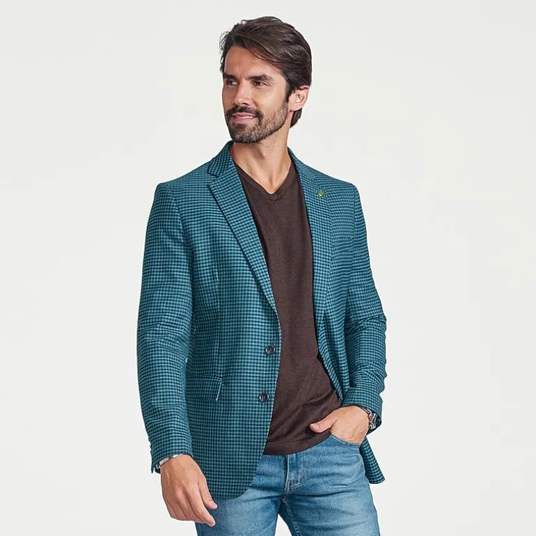 CRICKETEER™ Mens Checked Stretch Fabric Regular Fit Sport Coat