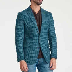 CRICKETEER™ Mens Checked Stretch Fabric Regular Fit Sport Coat