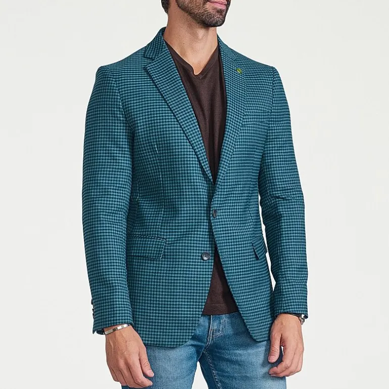 CRICKETEER™ Mens Checked Stretch Fabric Regular Fit Sport Coat