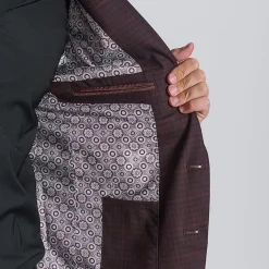 CRICKETEER™ Mens Checked Stretch Fabric Regular Fit Sport Coat