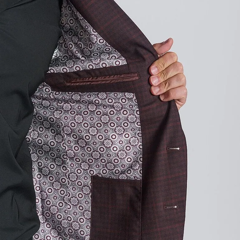 CRICKETEER™ Mens Checked Stretch Fabric Regular Fit Sport Coat