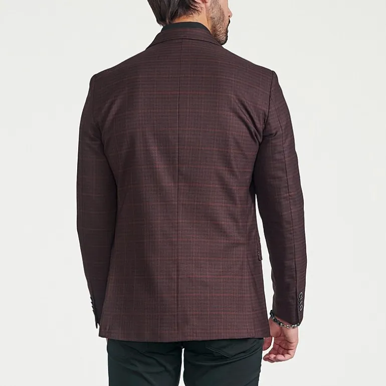 CRICKETEER™ Mens Checked Stretch Fabric Regular Fit Sport Coat