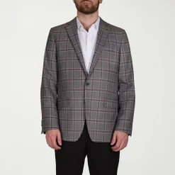 CRICKETEER™ Mens Plaid Stretch Fabric Regular Fit Sport Coat