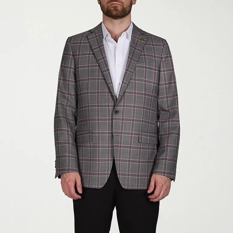 CRICKETEER™ Mens Plaid Stretch Fabric Regular Fit Sport Coat