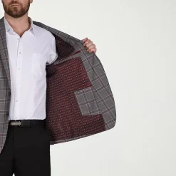 CRICKETEER™ Mens Plaid Stretch Fabric Regular Fit Sport Coat